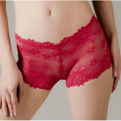Shorty rouge en nylon  - Valege - Valege lingerie